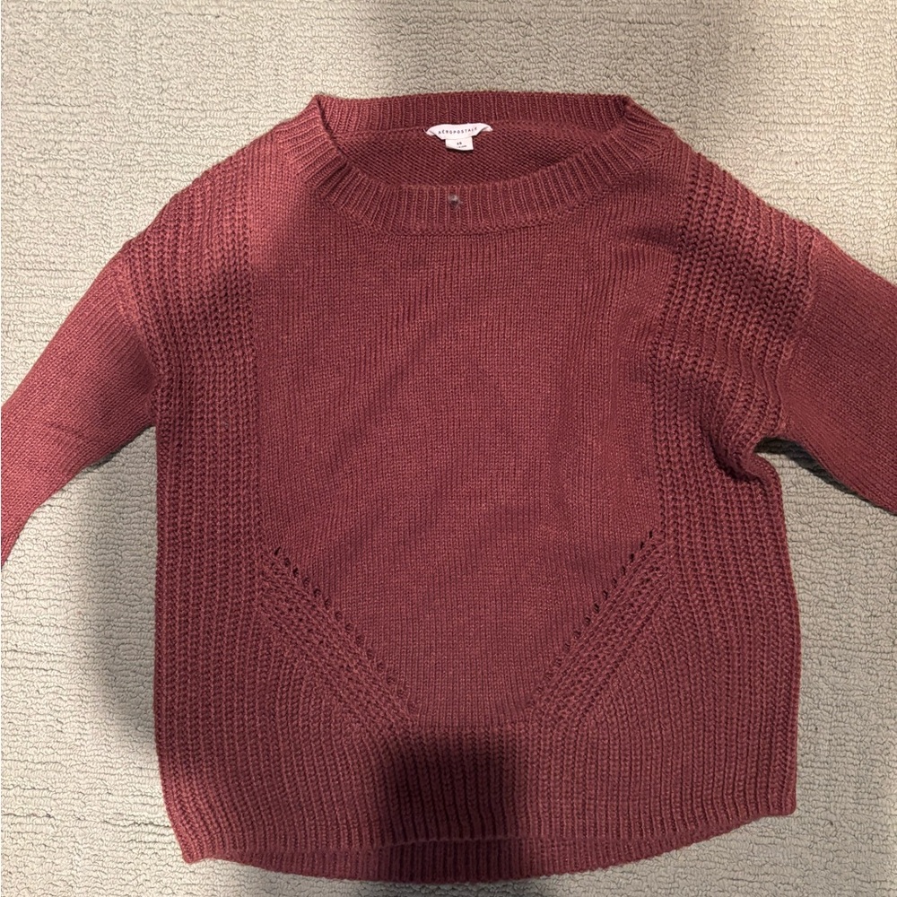 Aeropostale brown Crew Neck Sweater